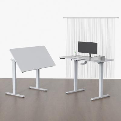 China (Height)Adjustable Standing Desk With Anti Fatigue Mat Study Computer Desk Table Home Office Furniture for sale