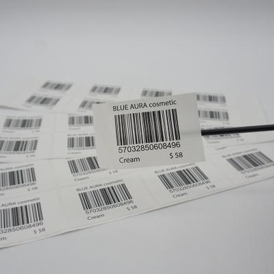 China Waterproof Custom Design Self Adhesive Cheap Thermal Roll Barcode Label Sticker for sale