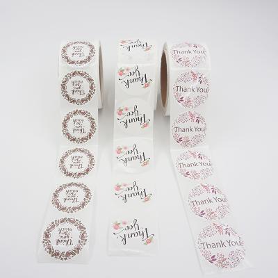 China A4 A5 A6 Waterproof Concentrate Round Rose Pvc Pet Lips Gloss Label Waterproof Thank You Sticker Roll for sale