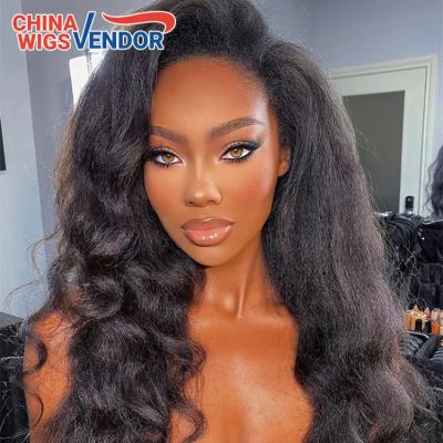 China Silky Straight Wave Curly Hair Wigs Plucked With Baby Hair 13X1 Lace Up Full Frontal Wig Glueless Curly Straight Wigs for sale