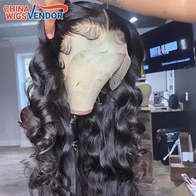 China Straight 13x6 HD Transparent Body Wave Lace Front Human Hair Wigs For Inch 4x4 Inch 4x4 Frontal Closure Wig Colored Women's 360 Full Lace Wig 30 Piece for sale