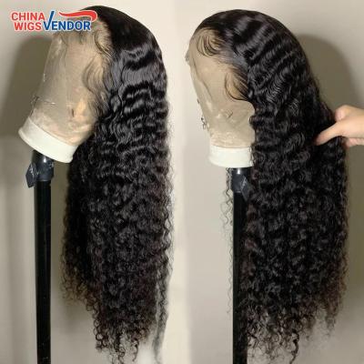 China Wholesale Hd Deep Wave Silky Straight Full Lace Wigs Hair Lace Front Wigs For Black Women Peruvian Virgin Hair 360 Lace Front Wigs for sale