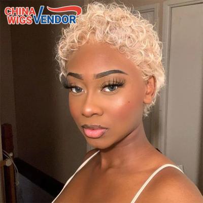 China Wholesale Cheap Silky Straight Wave Short 613 Sheer Lace Front Wig For Women Pixie Cut Wig Bob Blonde 13x4 Curly Lace Wigs for sale