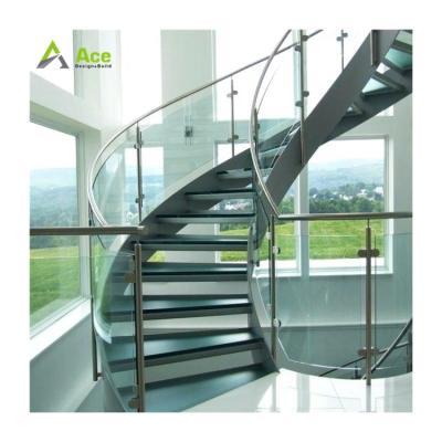 China Modern Curved Staircase Escadas With Fashion Appearance Circular Staircase for sale