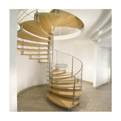 China 304 stainless steel wood stairs/modern spiral staircase garden plant spiral brackets for sale