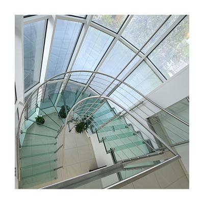 China Modern Stair Design Curved Stair Space Saving Stairs Customized Curved Stairs for sale