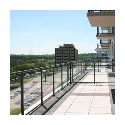 China Modern Outdoor Aluminum Post Aluminum Glass Railing For Balcony Or Fence Balustrade for sale