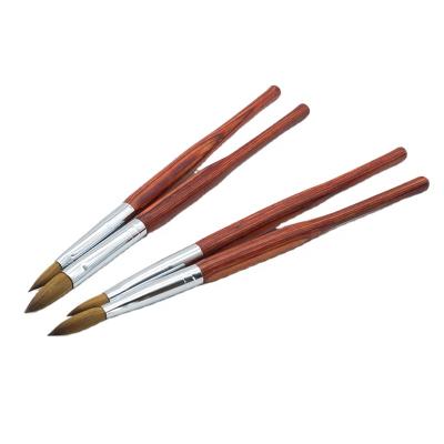 China NAIL GUYO #2-#22 Kolinsky Handle 100% Pure Wooden Finger Nail Brushes Wholesale for sale