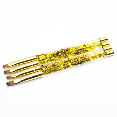 China Wholesale Price GUYO NAIL Gold Liquid Glitter Handle Gel Nail Nylon Brush for sale