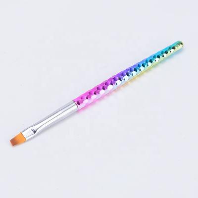 China Color Customizable High Quality Spiral Shape Gradient NAIL Logo GUYO Nylon Gel Nail Brush for sale