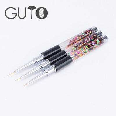 China Art Beauty GUYO Privatel Label Ultra-thin Line Nail Art Pinceles Liner Nail Drawing Brush for sale