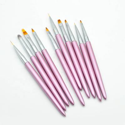 China Nail Art Gel Brushes Metal Handle Set from CLOU GUYO for sale