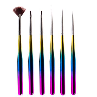 China NAIL GUYO Hot Sale Gradient Color Nail Reading Brush Liner Brush 000 for sale