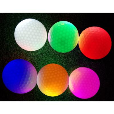 China Night Golf Game Yamato LED Lighting Golf Ball Funny Colorful Glowing Gifts 6 Pack Balls Set For Night Golf Practice Training for sale