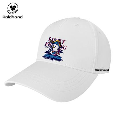 China breathable & TH 2022 new waterproof brand white color anima cartoon pattern design custom make hats/golf hats Headwear for sale