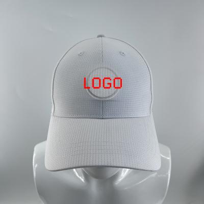 China breathable & High Quality Waterproof Pure White Color Casual Style Golf Hats/Hats Headwear Made In China Logo Custom for sale