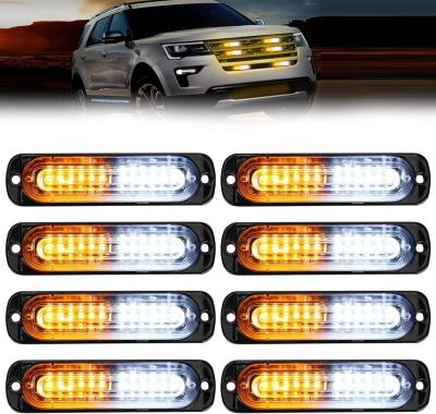 China Emergency Strobe Lights Amber White LED Sync Feature Strobe Warning Flashing Light Caution Construction Hazard Light Bar for sale