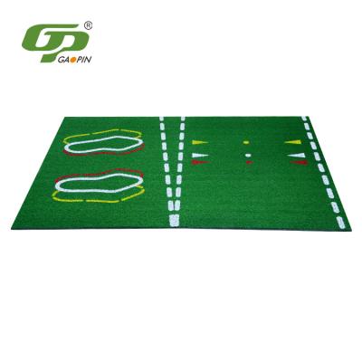 China Golf Practice Professional Golf Mat Advanced Teaching Hitting Mat PP Logo Custom Grass GP Range Golf Grass for sale