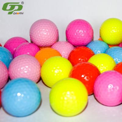 China Three-layer ready to ship golf balls practice range wholesale golf swing ball outdoor practicing golf practice ball colorful for sale