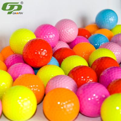 China High Quality Custom Three-Layer Logo Printed Personalized Golf Training Driving Range Ball Color Exercise Ball for sale