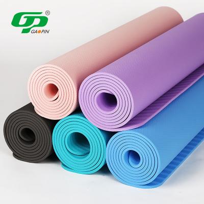 China Hot Selling Eco Friendly Factory Home Exercise Yoga Mat Fitness Custom Logo Tpe Gym Yoga Mats Eco-Friendly for sale