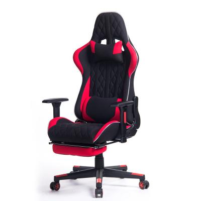 China (Size) 2D Adjustable Adjustable Armrest Racing Extended Leather Gaming Chair Gaming Chair With Footrest for sale