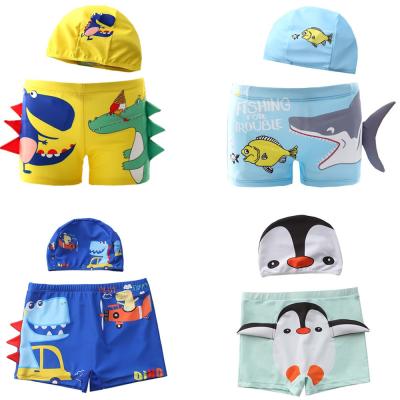 China Breathable Baby Boy Beach Swim Trunks Toddler Kids Cute Cartoon Animal Print Swim Shorts Anti-UV for sale