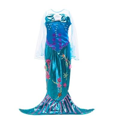 China Halloween Mermaid Girl Dress Ariel Dress Mermaid Eco-friendly Soft Material Mermaid Dress For Girls for sale