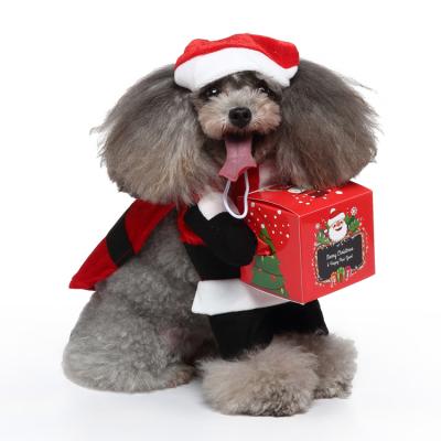 China Santa Claus Pet Dog Clothes Xmas Cosplay Stocked Pet Costume Christmas for sale