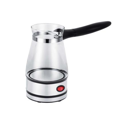 China Good Quality Hotel 2022 Electric Turkish Pot 0.5L Glass Pot Manufacturer Portable Electric Coffee Kettle for sale