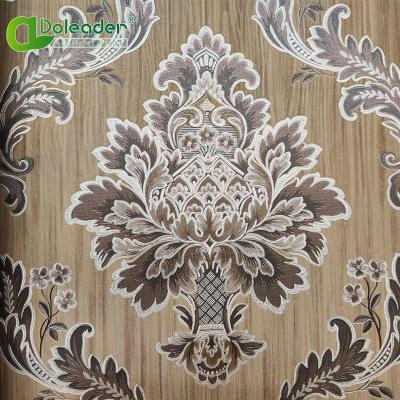 China Doleader Modern Waterproof Pink Flower Wallpaper Stocklot 106cm Beautiful for sale