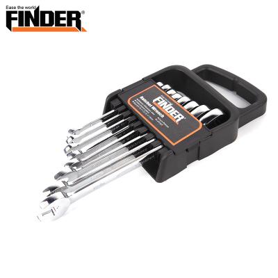 China 8pc Chrome Vanadium Steel Combination Ratchet Wrench Repair Set for sale