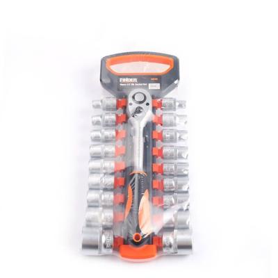 中国 DIY Tools PP Material Handle High Hardness Chrome-vanadium Steel 19pcs Ratchet Wrench Socket Set 販売のため