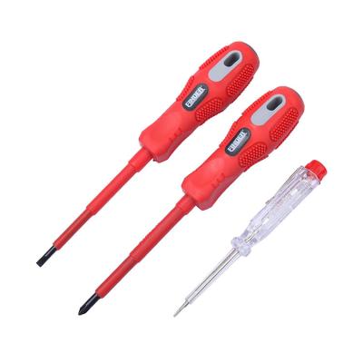 China Multifunctional 3pcs Insulation Screwdriver Set with 1pc Electricity Pen for sale