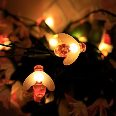 China Decoration Bee Fairy String Lights Solar Power Led String Lights For Party Wedding Christmas Decoration Gardens Patios for sale