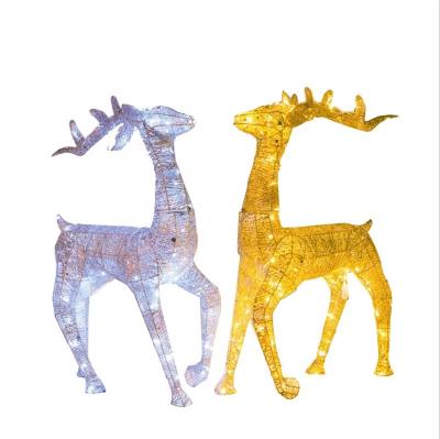 China Luxury Christmas Lighted Reindeer Ornaments Light Up Deer Decorations For Yard Home Garden Lawn Indoor Outdoor for sale