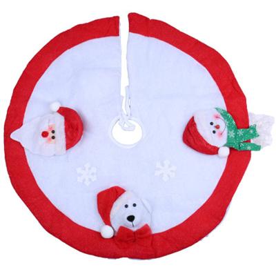 China Christmas Tree Decoration Light Up Santa Claus Christmas Tree Skirt Mat White Red with LED Lights for Christmas Home Holiday Seasonal Decoration for sale