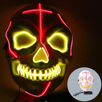 China National Halloween Independence Day/Masquerade/Party/Concert Led EL Light Scary Wire Maskes Purge Mask Cosplay Costume Festival Cool Party for sale