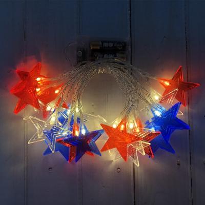 China 4th of July twinkle star decoration lights stretch fairy lights for indoor Independence Day party where 4th of July decoration led for sale