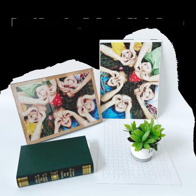 China Amazon Eco-Friendly Hot Selling Children Puzzle Game Photo Frame Kids Birthday Gift Study Decor Puzzle Photo Board for sale