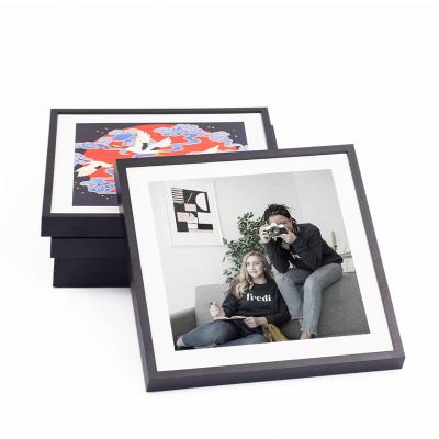 China Amazon Wholesale Glue Stick Picture Frame 8*8 America Combination Environmental Friendly Wall Style Removable Art Gallery Design Plastic Photo Frame for sale