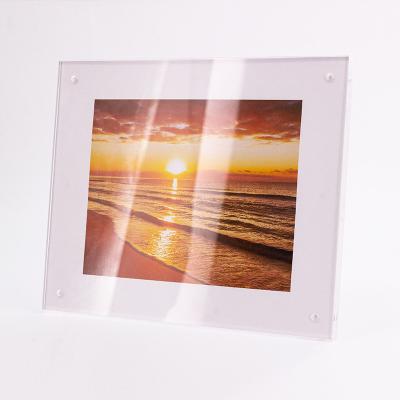 China New Wholesale Eco-friendly Transparent Floating Acrylic Photo Picture Frame Amazon Style 6*8 Home Decor Acrylic Table Decor Tabletop for sale