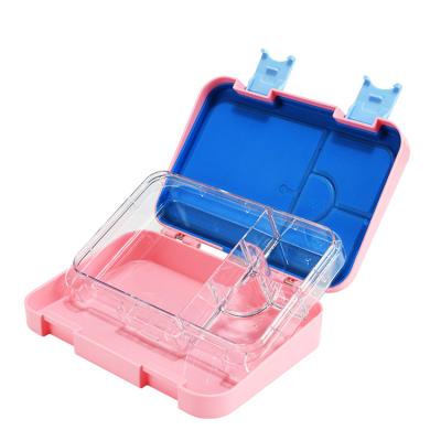 China Microwavable Plastic Bento Boxes Kids Lunch Comaprtments Leakproof Tritan Insulated Food Bento Box for sale