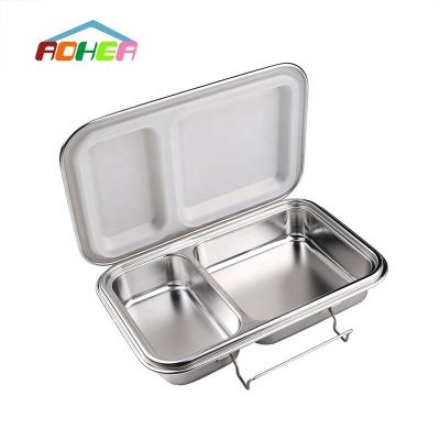 China 2 or 5 Compartment School Unch Dinner Dishwasher Safe Sustainable Stainless Steel 304 Bento Lunch Boxes For Kids for sale