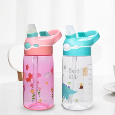 China Custom 100% food grade cartoon kids bpa sustainable plastic water bottles Aohea free tritan water bottle with logo for sale