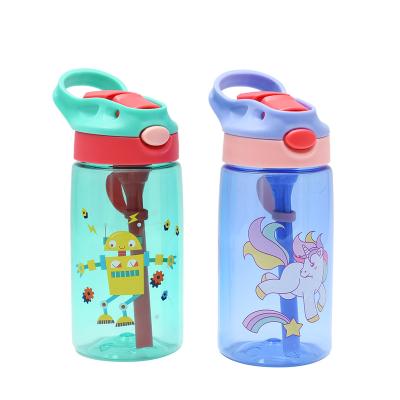 China Aohea Sustainable BPA Free China Kids Transparent Cheap Drink Bottles Bulk Clear Drink Bottles With Straw for sale