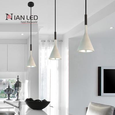 China Gray Northern Europe Style Modern Pendant Light Chandelier For Decor LED Lamp Bedroom Living Room Indoor Corner Light for sale