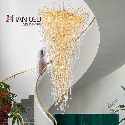 China Modern Factory Handmade Large G9 Modern Chandelier Crystal Lights Luxury for Lobby Hotel for sale