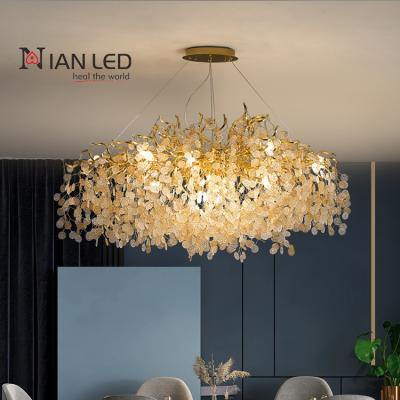 China Factory Price Decoration Pendant Light Modern Gold Chandelier Crystal Lights Luxury for sale