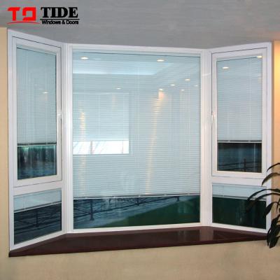 China Aluminum Swing Louver Home Window With Internal Blind Design for sale